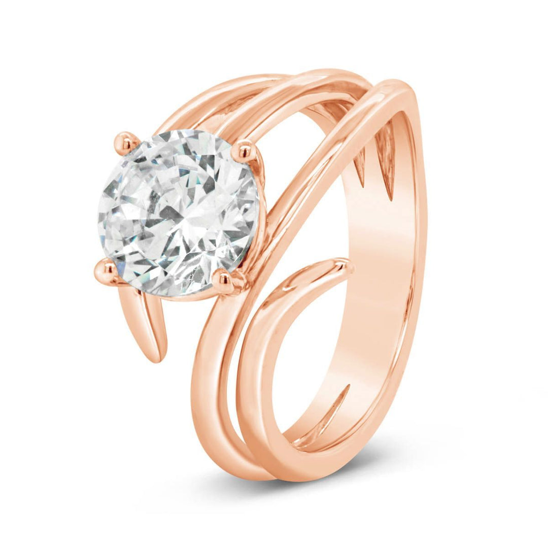 Modern Solitaire Diamond Engagement Ring - YJC4080R