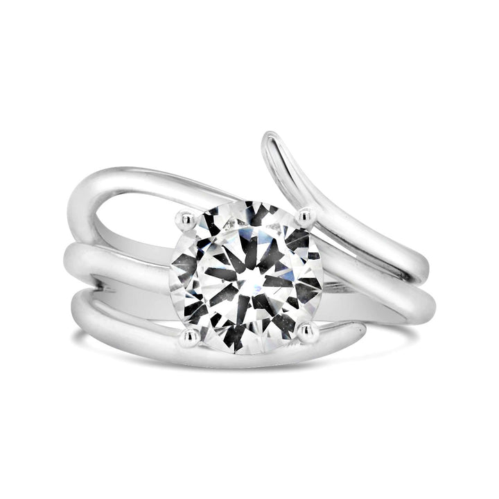 Modern Solitaire Diamond Engagement Ring - YJC4080R