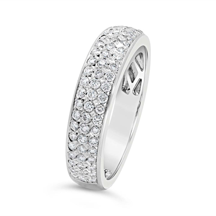 Three Row Diamond Band - SNF8964R