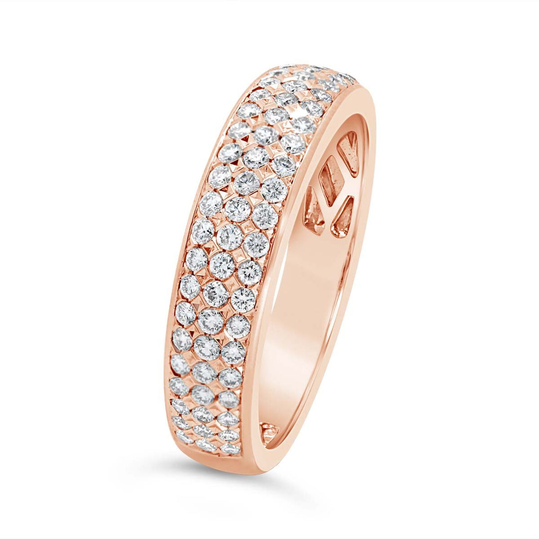 Three Row Diamond Band - SNF8964R