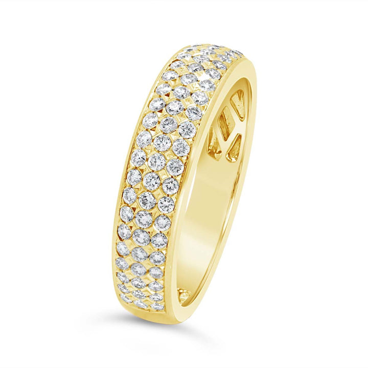 Three Row Diamond Band - SNF8964R