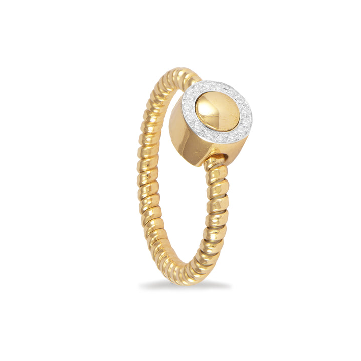 K Di Kuore Italian Round Halo Diamond Flexi Ring - K434787