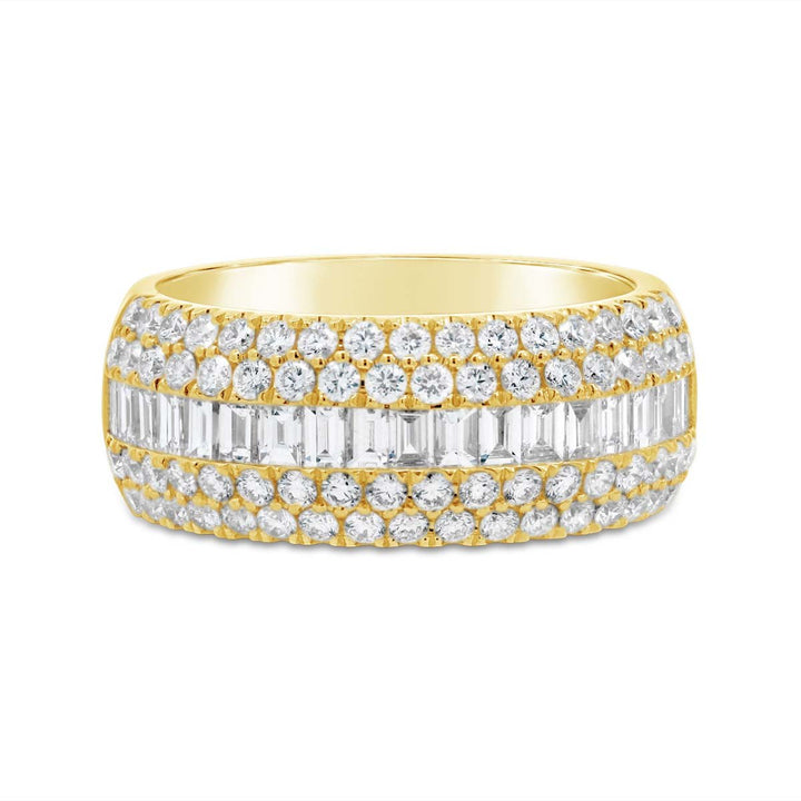 Baguette & Round Wide Diamond Band - SNF8772R