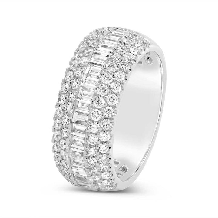 Baguette & Round Wide Diamond Band - SNF8772R