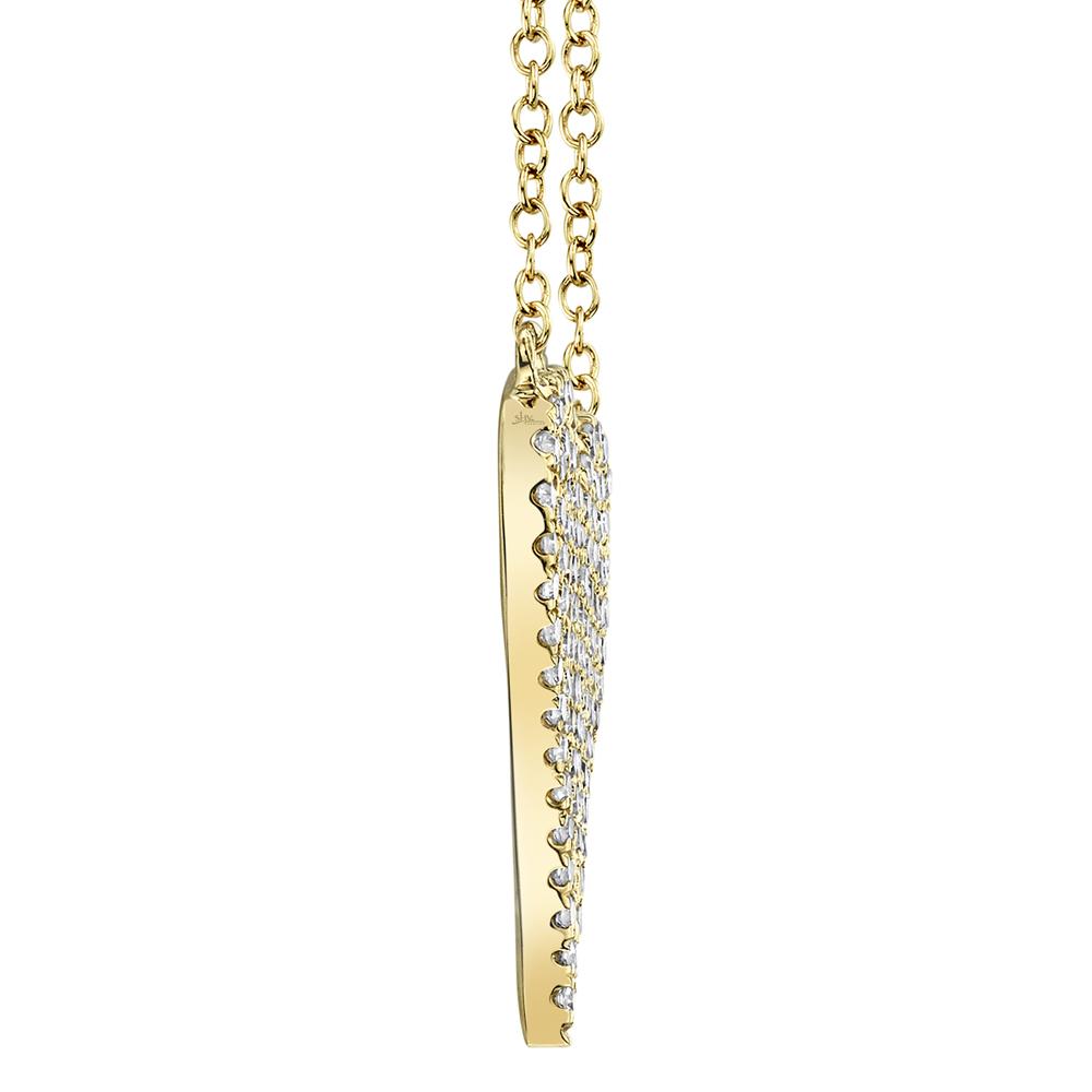 Shy Creation Pave Diamond Heart Necklace