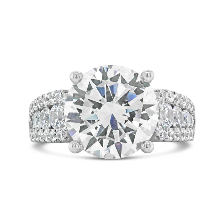 Wide Band Diamond Engagement Ring - YJC3530R