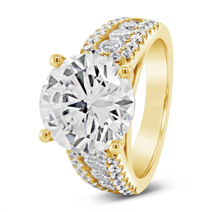 Wide Band Diamond Engagement Ring - YJC3530R