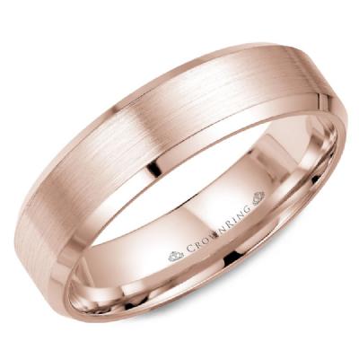 18K Yellow Gold 6mm Wide Men's Wedding Band - WB-7007Y