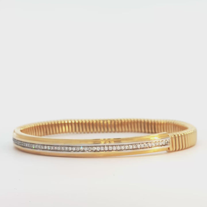 Italian Diamond Bar Flexi Bangle - K442246