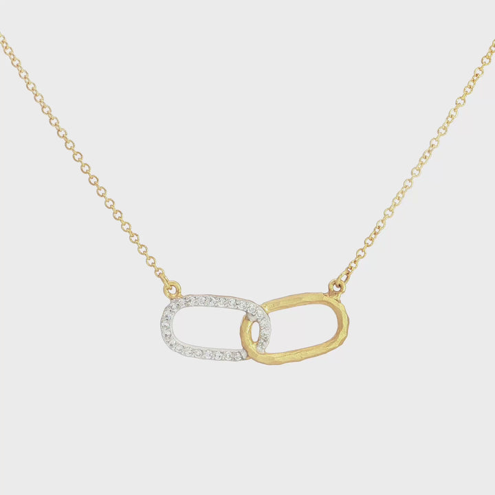 Diamond Two Link Necklace - MDG8371