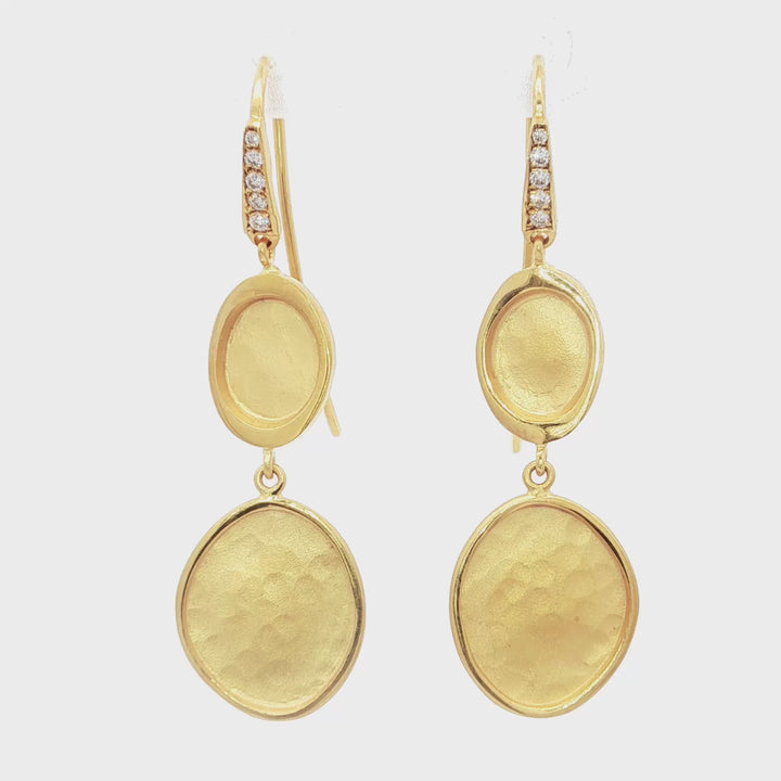 14K Yellow Gold Marika Desert Gold Diamond Earrings - 5672