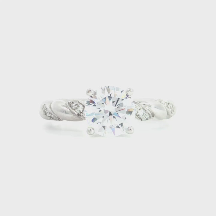 Unique Engagement Ring with Rope Details