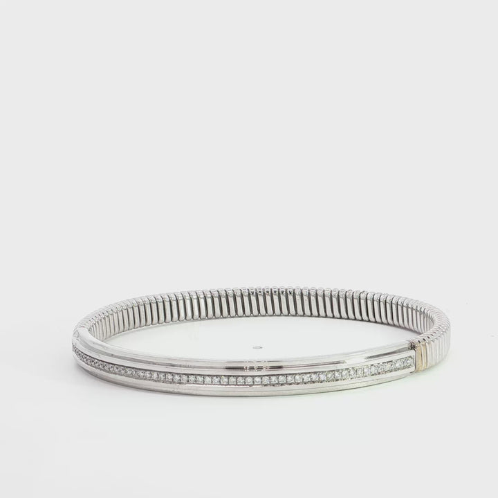 K Di Kuore Italian Diamond Bar Flexi Bangle - K442245